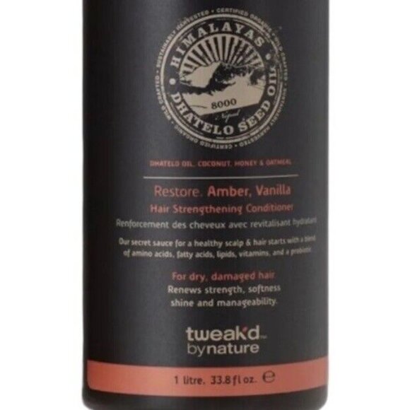 Tweak'd By Nature Restore Amber Vanilla Shampoo & Conditioner 33.8oz ea w/Pumps - Picture 3 of 3